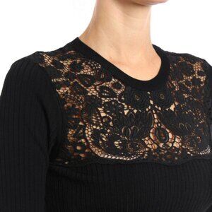 Rare - VALENTINO RED Macramé Detailed Rib Knitted Jumper/Sweater - Size M